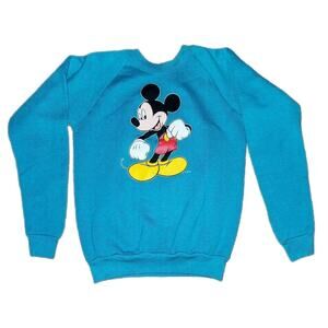DISNEY VINTAGE YOUTH MICKEY MOUSE SWEATSHIRT KIDS 90S KIDCORE CASUAL